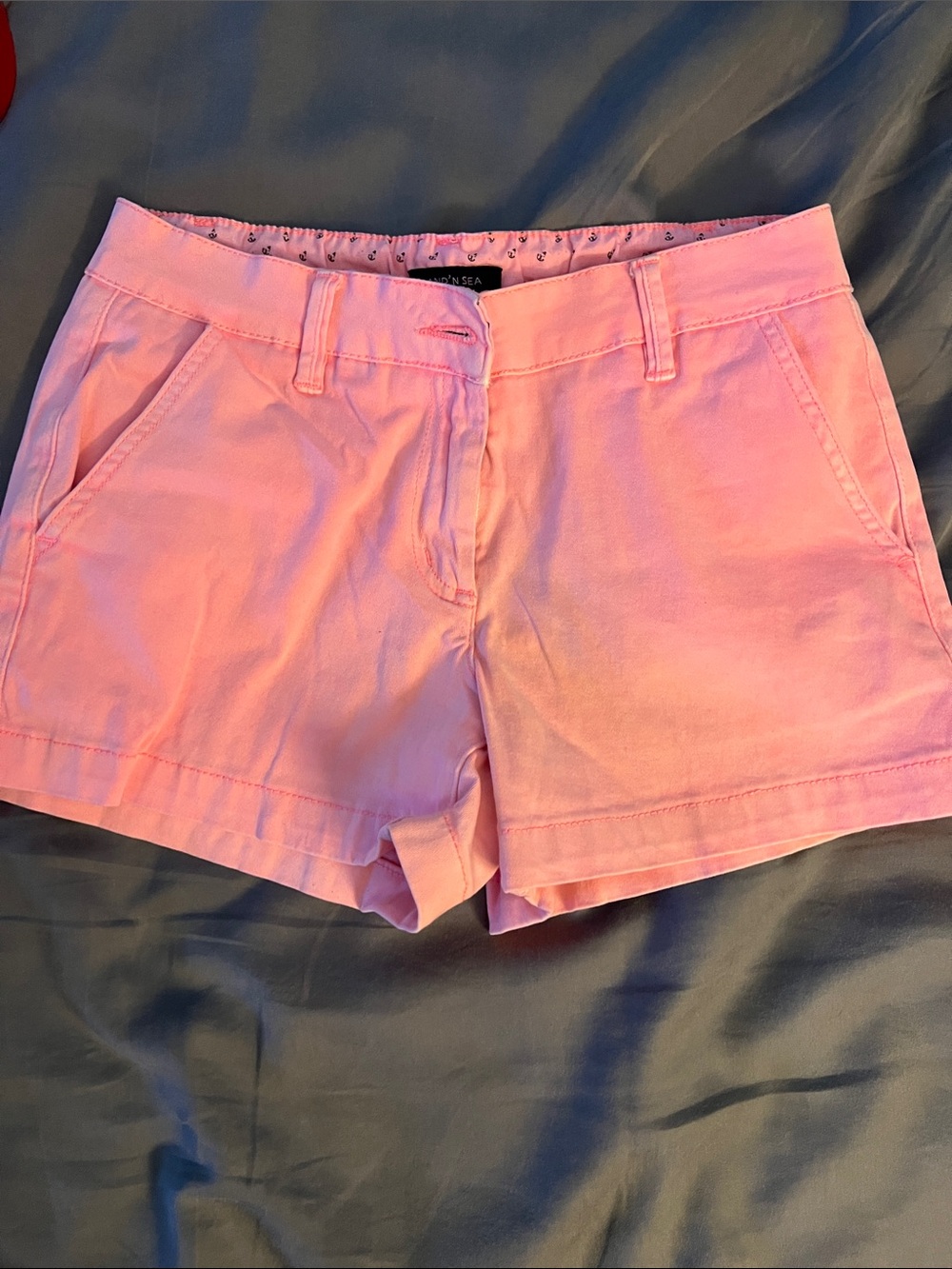 NEW- Women’s Pink Cotton Blend Shorts with Front Pockets